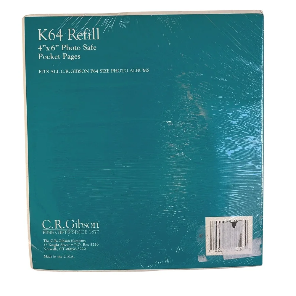 CR GIBSON K64 Refill‎ 4x6 Photo Safe Pocket Pages Album Pages 10 Sheets NEW